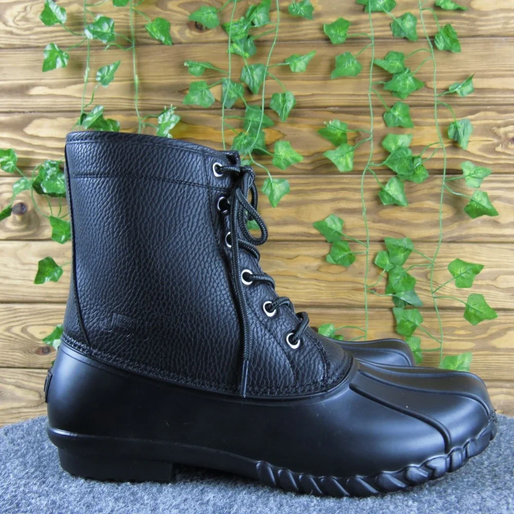 JBU by Jambu Black Duck Boots‎ Mens Lace Up Waterproof Winter Shoes 10 Medium